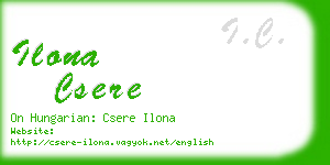 ilona csere business card